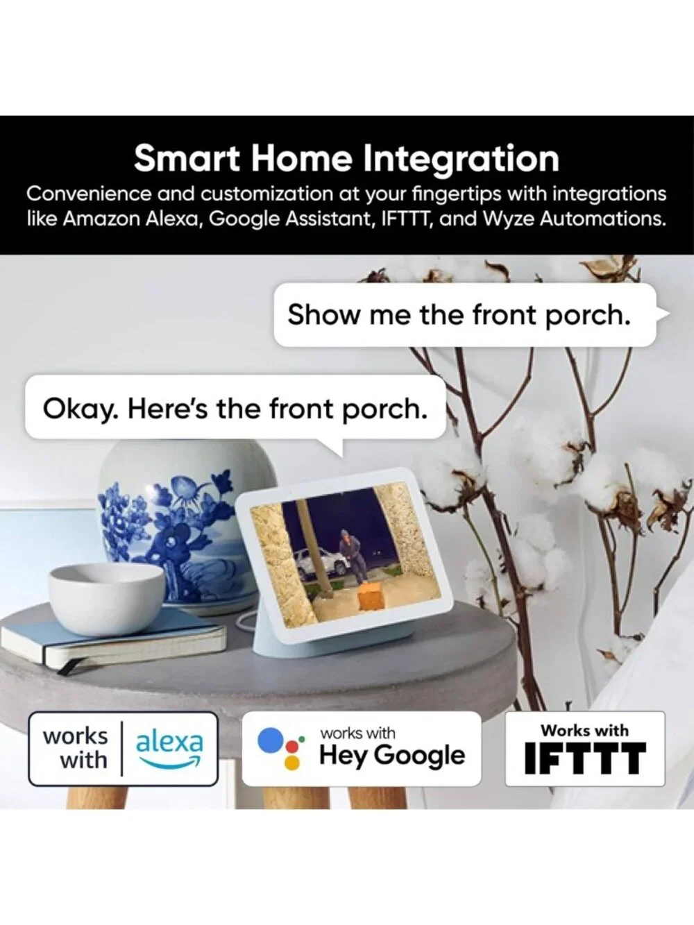 Indoor HD Security Camera with Color Night Vision, AI Motion Detection, Easy